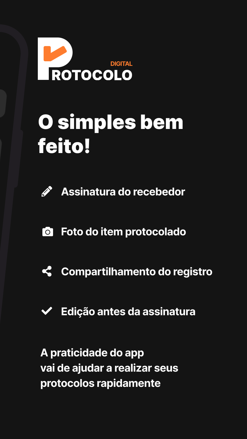 Tela do aplicativo Protocolo Digital 3