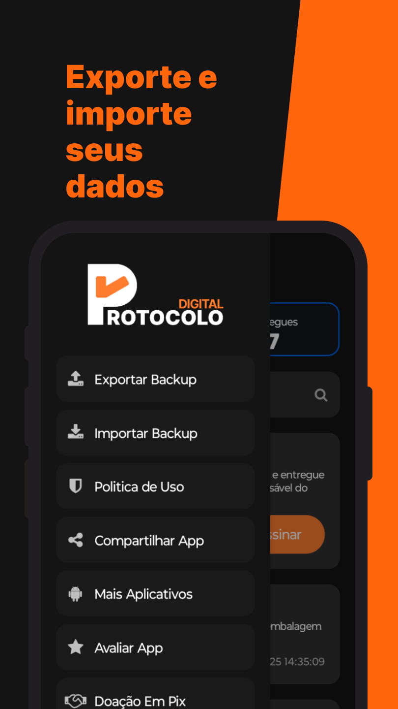 Tela do aplicativo Protocolo Digital 4